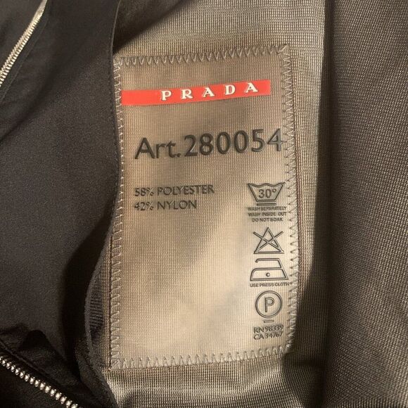 Prada Authentic Solid Black Long Sleeve Utility Jacket IT 38 US 2 Xs - Picture 7 of 12